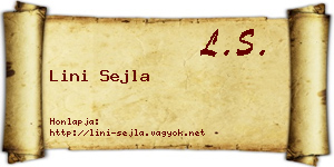 Lini Sejla névjegykártya